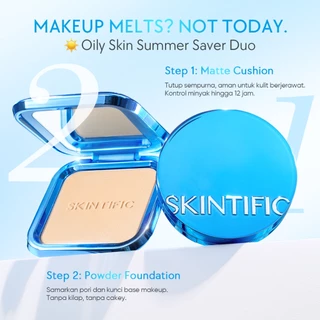 Skintific 2in1 Cushion Powder Set Matte Long Lasting