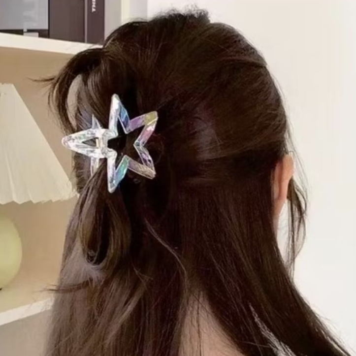 Jual JEPIT RAMBUT BINTANG LASER KOREA/JEPIT RAMBUT BINTANG BESAR 8CM ...