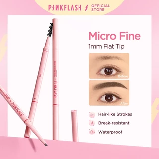 PINKFLASH  1mm Micro Fine Eyebrow Pencil Ujung Datar Smooth Tahan air Tahan lama