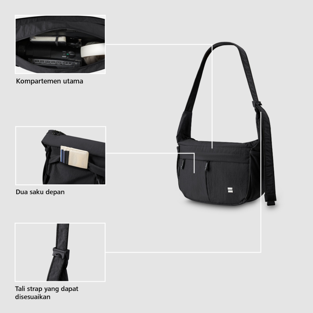 Jual Bodypack Praud Basic Shoulder Bag Tas Selempang Travel Simpel ...