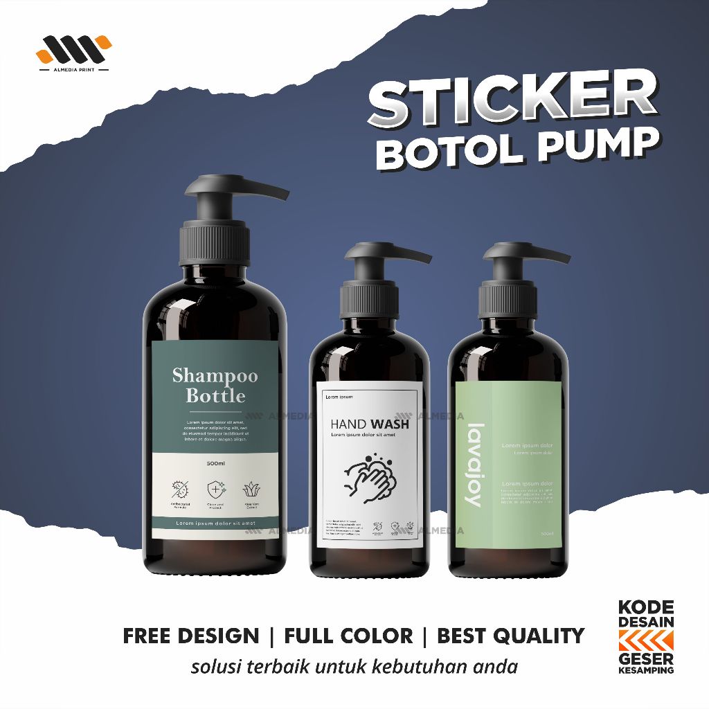 Jual Label Sticker Botol sabun Label Sticker Bottle Pump STICKER ONLY ...