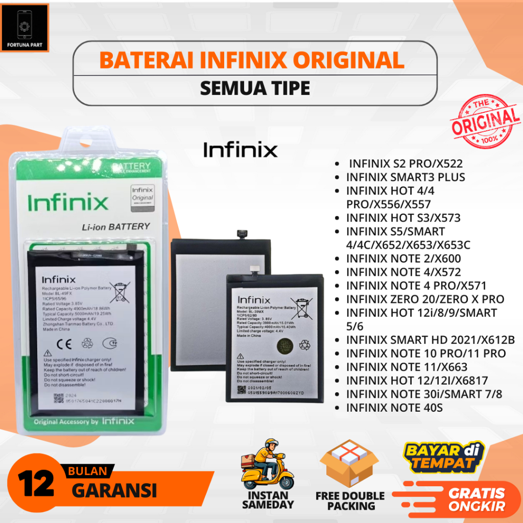 Jual BATERAI INIFNIX/BATRE HP INFINIX ORIGINAL/INFINIX BL-30SX/S2 PRO ...