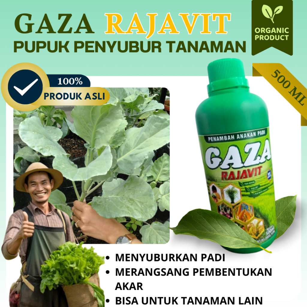 Jual Gaza Rajavit – Pupuk Cair Kailan 500ml – Daun Lebar, Warna Hijau ...