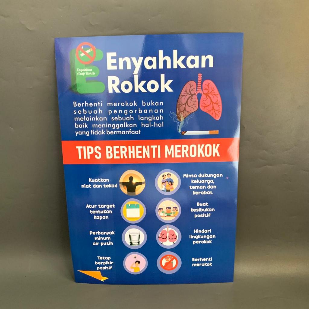 Jual Poster Kesehatan - Poster Tips Berhenti Merokok - Poster Enyahkan ...