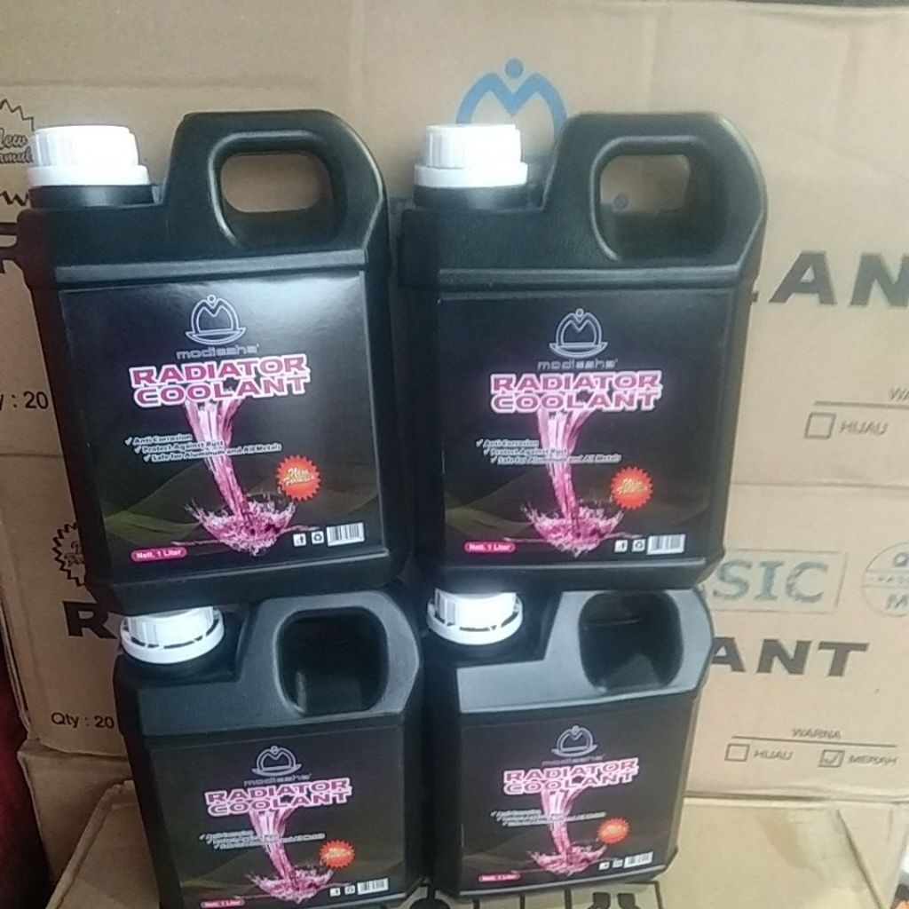 Jual Air radiator coolant jumbo super cool warna pink 1L original 100% ...