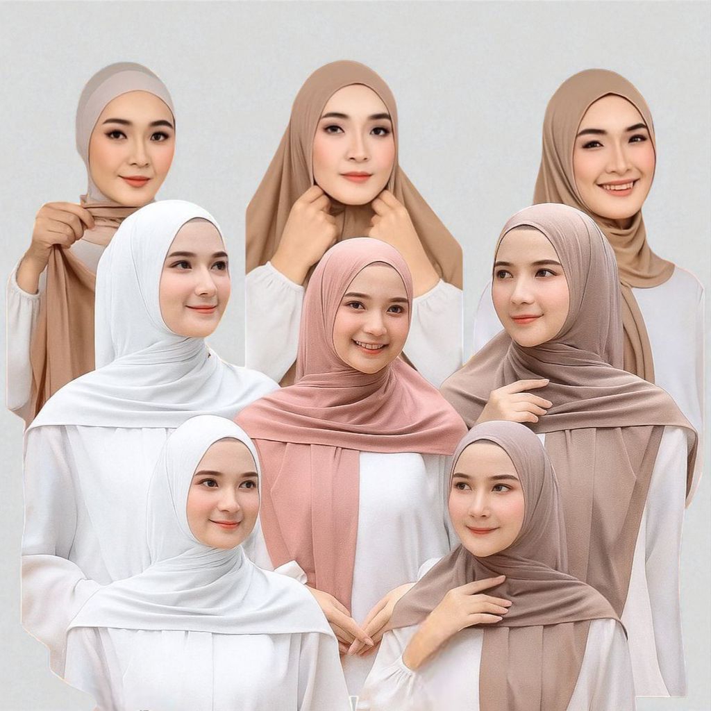 Segitiga Jersey Jilbab Hijab Instan Premium