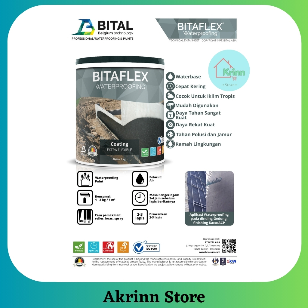 Jual Cat Bitaflex 20Kg Waterproofing Aspal Cair, Waterproofing Box ...