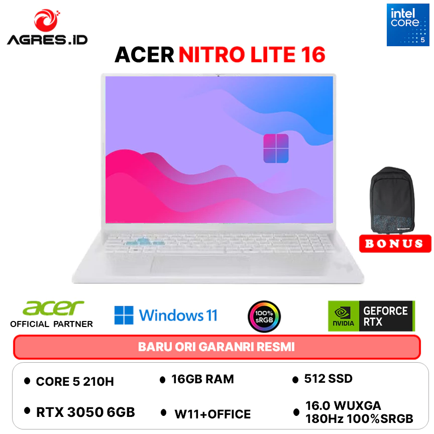 Acer Nitro 5 AN616-46-R6RF dengan layar hitam tapi indikator menyala