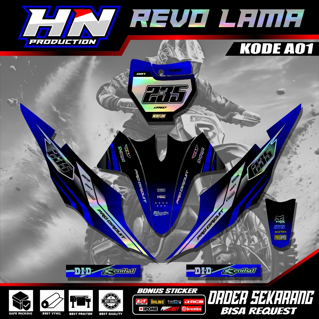 Jual Sticker RBT REVO OLD/LAMA HOLOGRAM SETIKER SEMI DECAL MOTOR RBT ...
