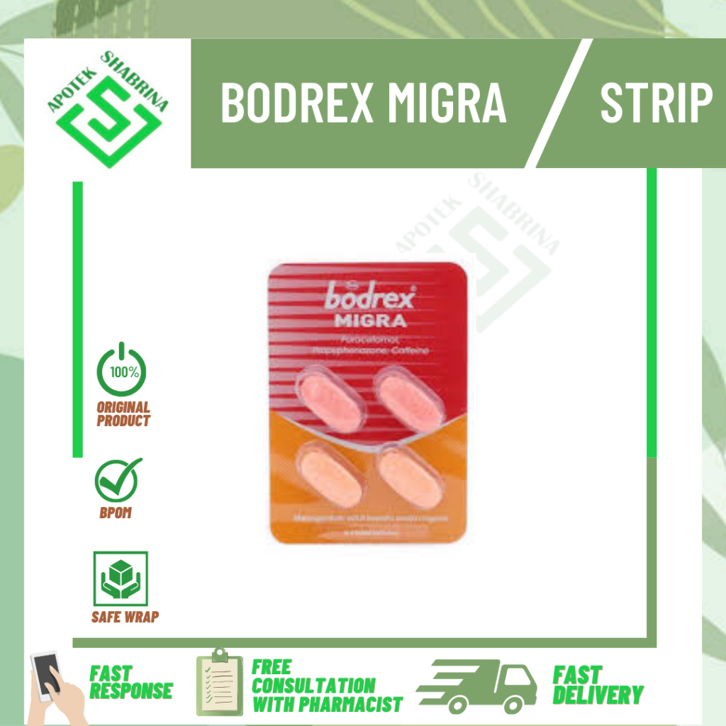 Jual BODREX MIGRA 1 STRIP ISI 4 TABLET | Shopee Indonesia