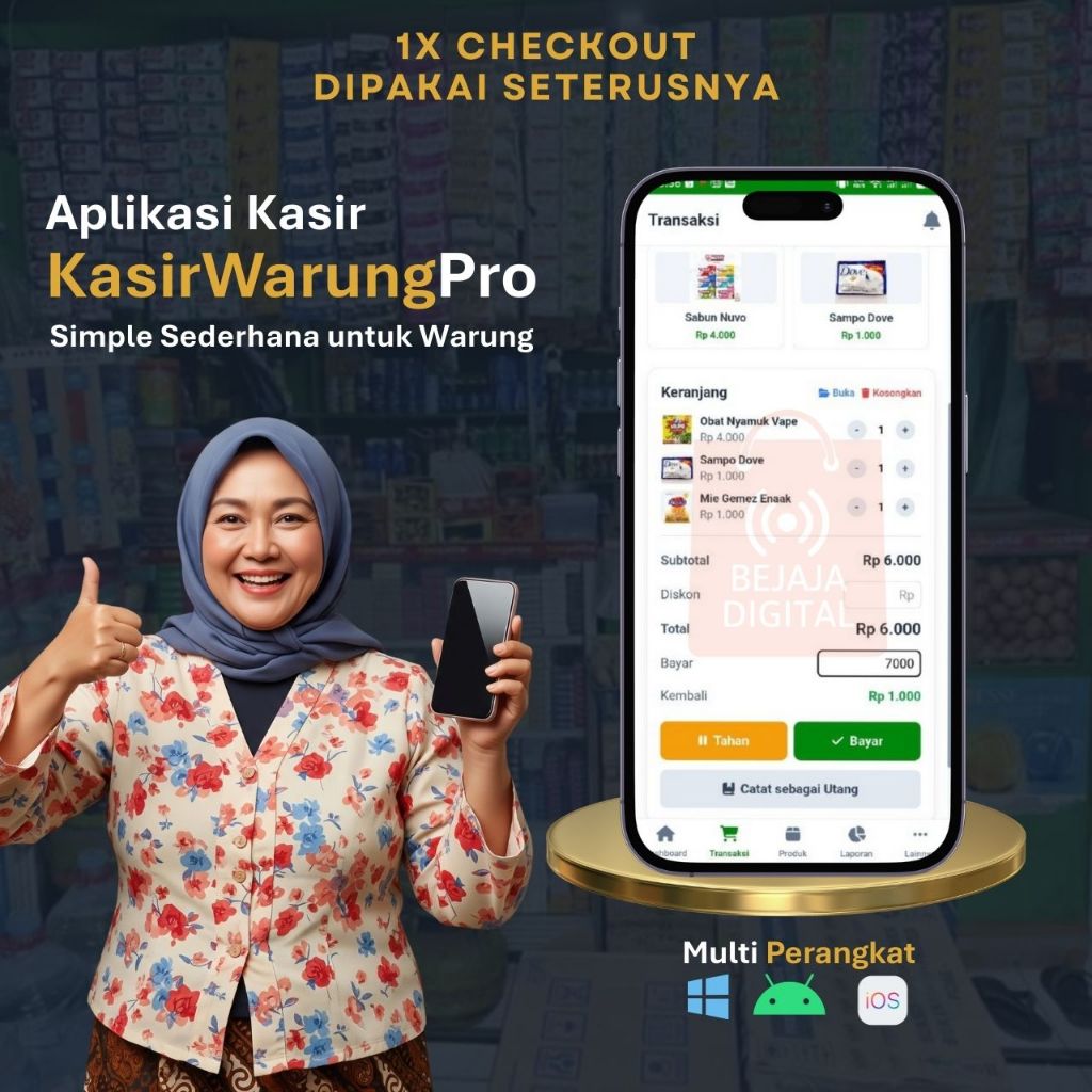 Software Kasir POS Warung Digital Pro - Aplikasi Penjualan & Stok Barang
