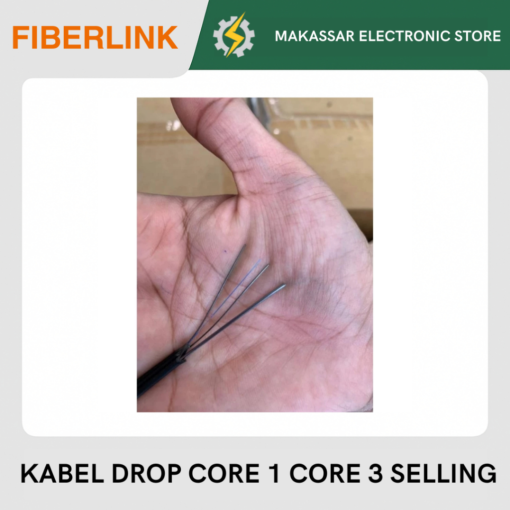 Jual Kabel Drop Wire / Drop Core Fiber Link 1 Core 3 Selling | Shopee ...