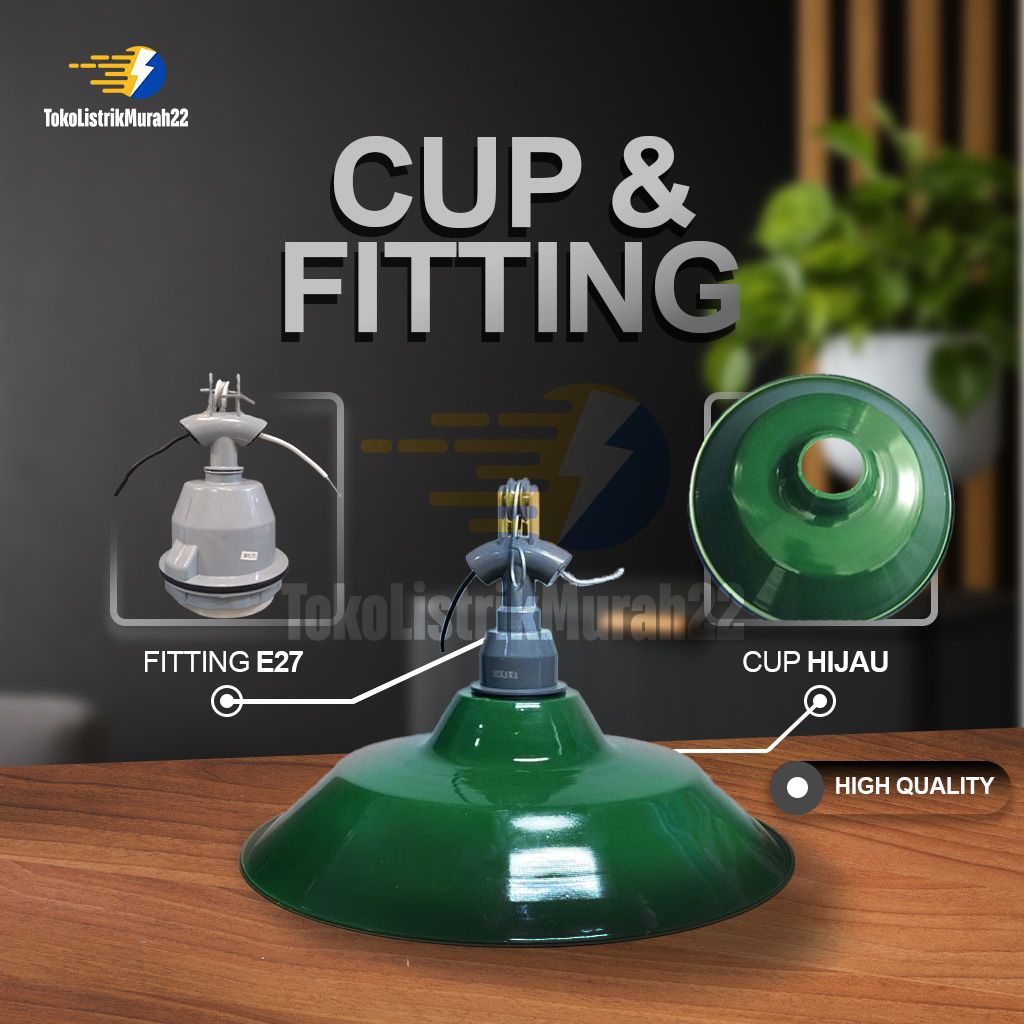 Jual FITTING E27 WD PLASTIK & BESI Lampu Satu Set Jalan WD Hijau ...