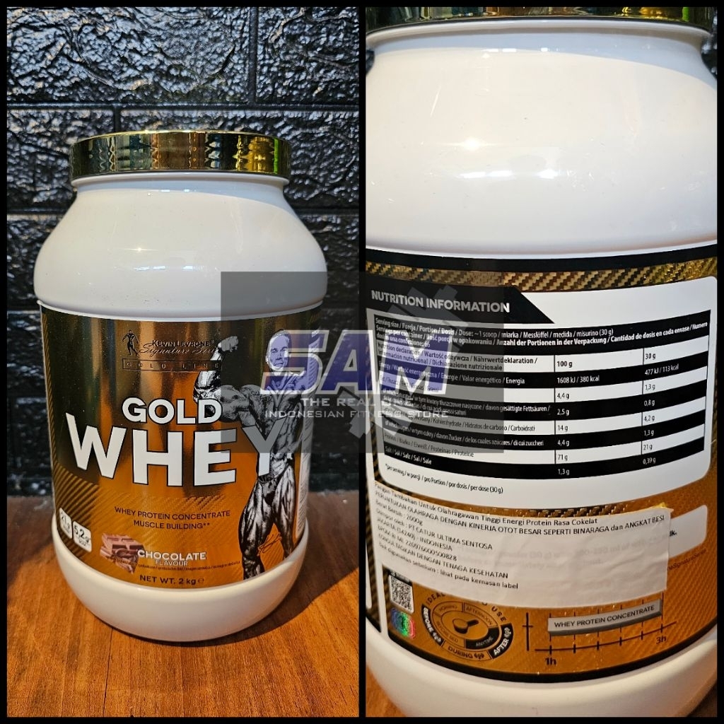 Jual Suplemen Fitness KEVIN LEVRONE Gold Whey 2000 gram 4.4 lb 5 lb