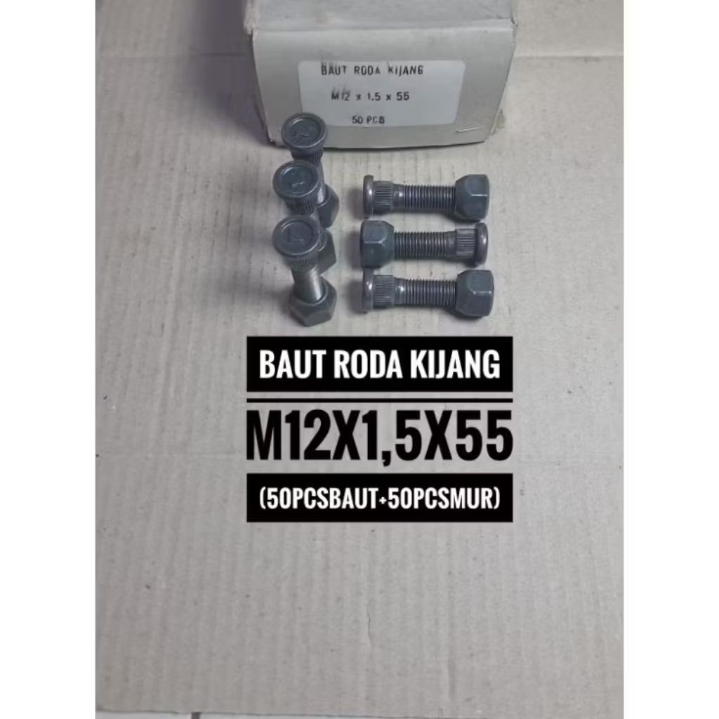 Jual baut roda mobil kijang 12x1,5x55 kunci 21 paket (50set) | Shopee ...