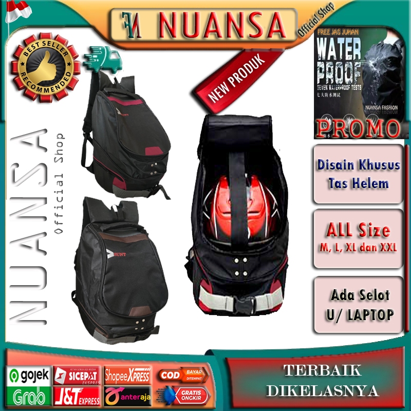 Jual Tas helm ransel full face half face premium tas helm motor SUNT ...