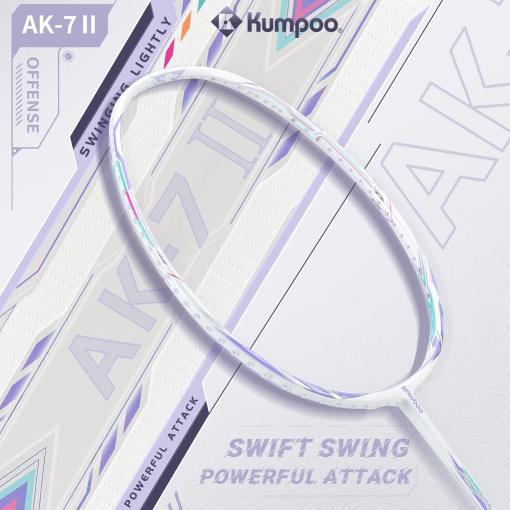Jual Kumpoo Badminton Racket Ak-7 Gen II Power Control 4U 5U 30lbs ...