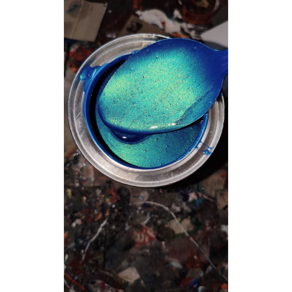 Jual Cat Pu Neon Blue Green Metalic | cet warna biru metalic ijo ...