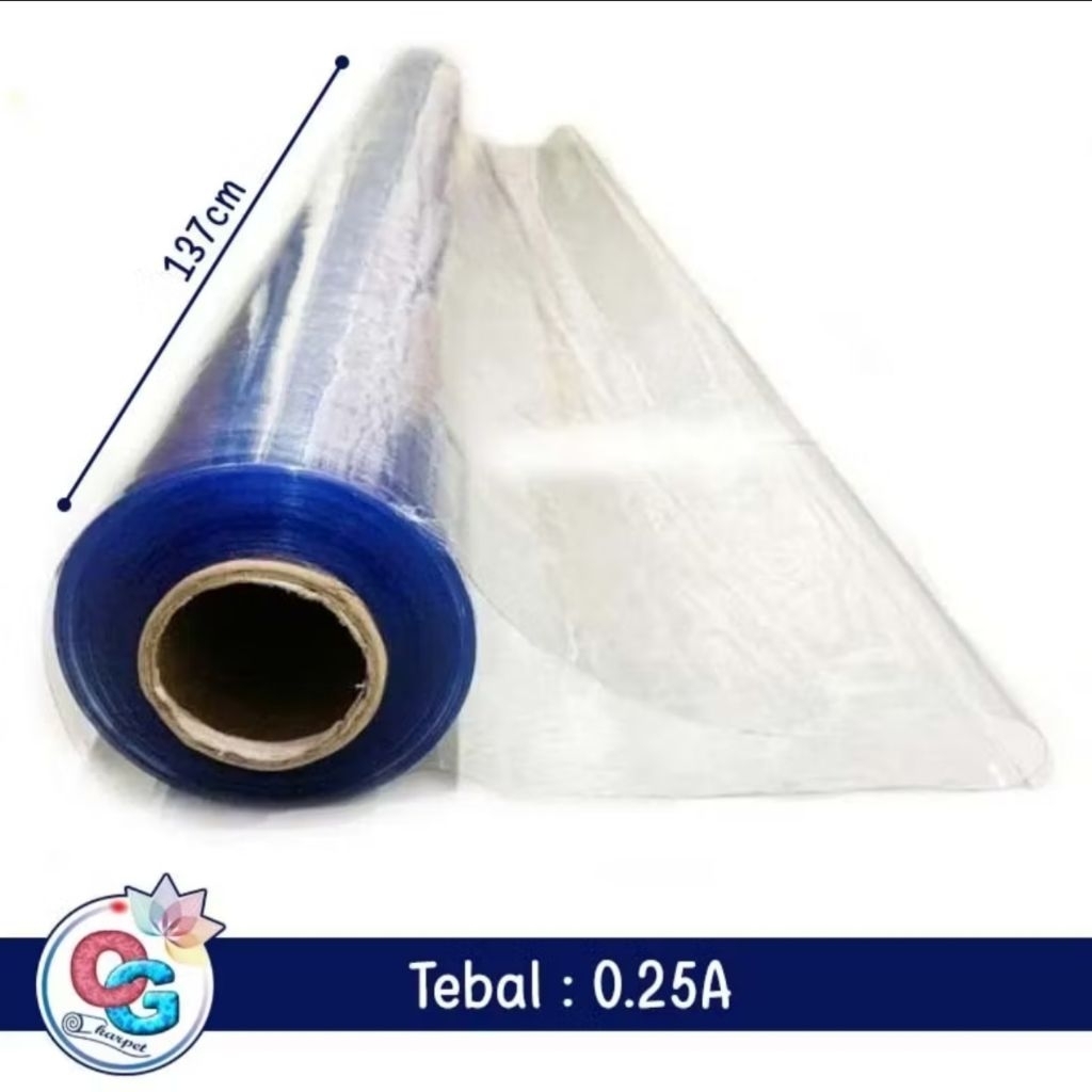 Jual [ROLL - 50m] Plastik Mika Bening / Mika Lemas / Plastik Meja ...