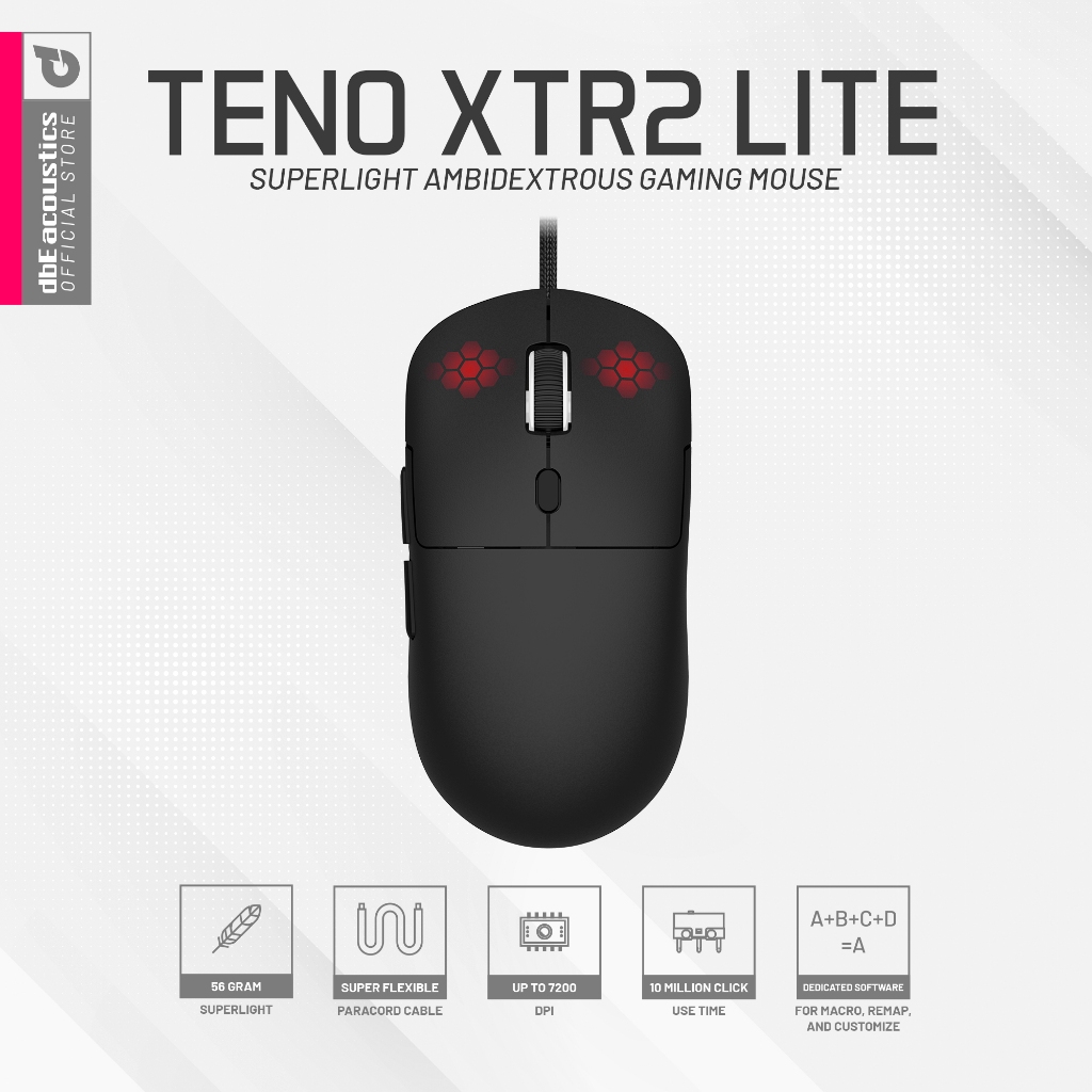 Jual dbE TENO XTR2 Lite Gaming Mouse Ringan | Shopee Indonesia