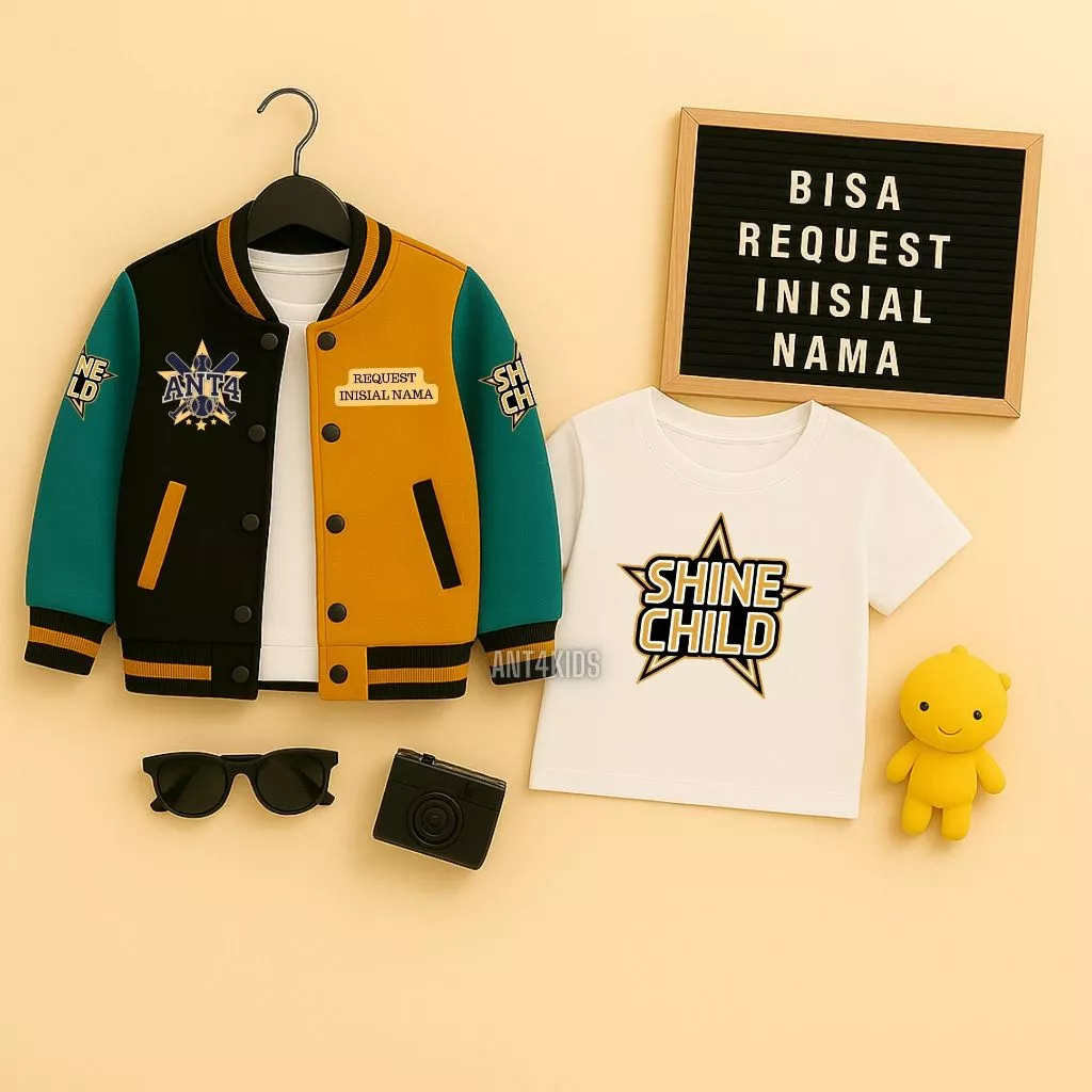 Stelan Jaket Baseball Anak Tampak Depan