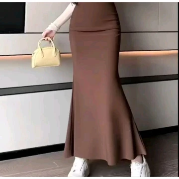Rok Mermaid Skirt Maxi Midi Rok Panjang Duyung Scuba Premium Halus Lembut Jatuh Tanpa Jahitan