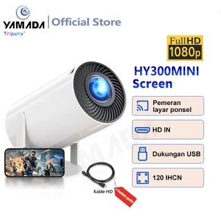 Proyektor HY300mini Screen 1080p Telepon Wireless Portability Proyektor 5000 Lumens Projector