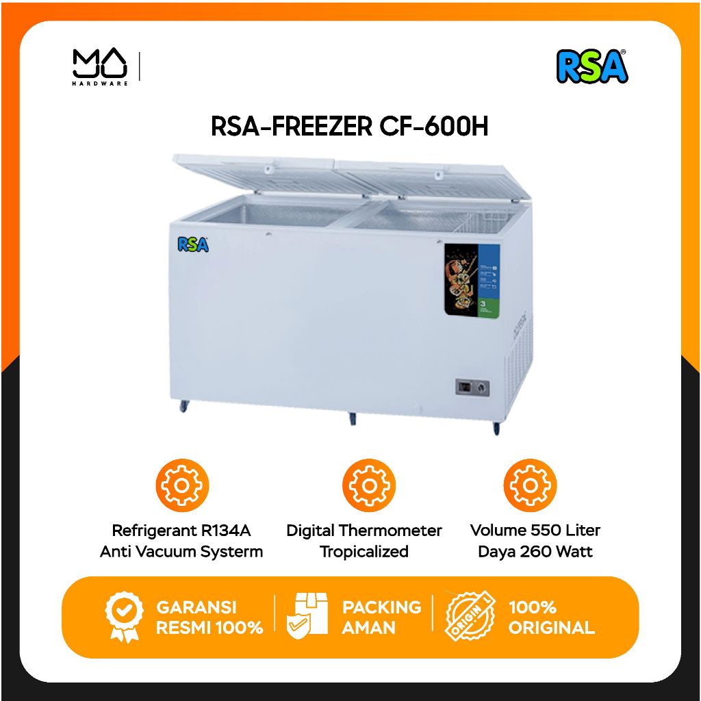 Jual CHEST FREEZER 500 LITER RSA CF-600H - Garansi Resmi | Shopee Indonesia