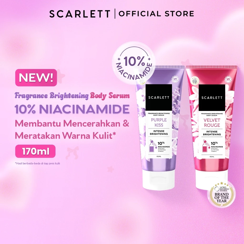 Scarlett Fragrance Serum Brightening Body 170ml Velvet Rouge dan Purple Kiss