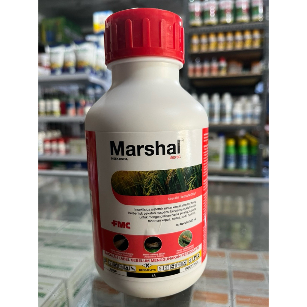 Jual Insektisida Marshal 200 SC Botol Merah Kemasan 500 ML Pengendali ...