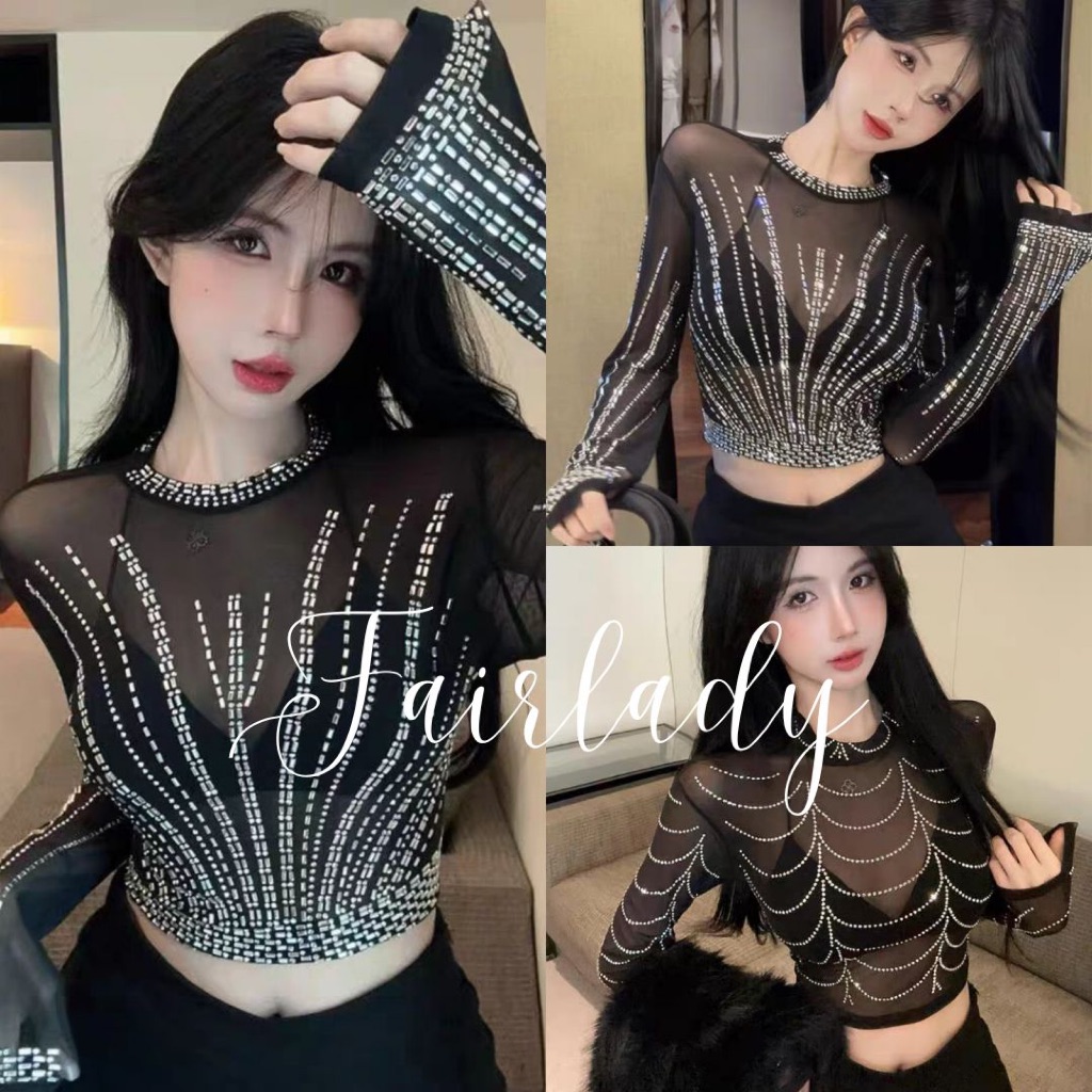 Jual [READY STOCK FAIRLADY] All size Black Inner/Bodysuit TOP Nerawang ...