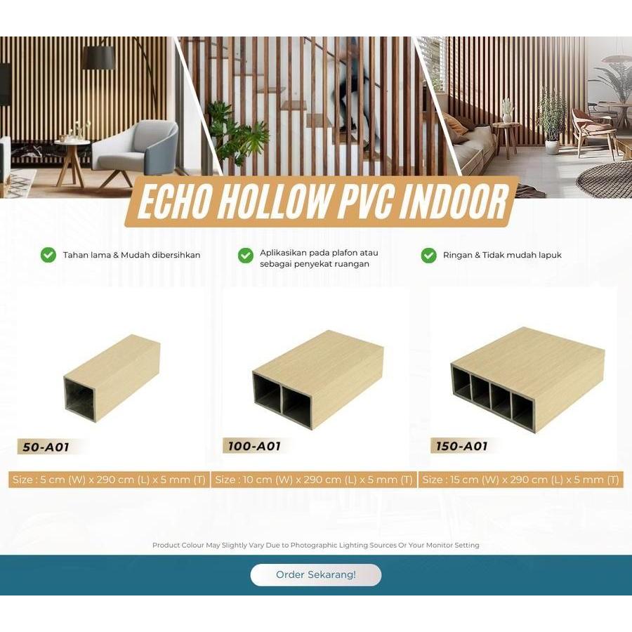 Jual Echo Hollow PVC Pembatas Ruangan Interior / PVC Wall Panel Square ...
