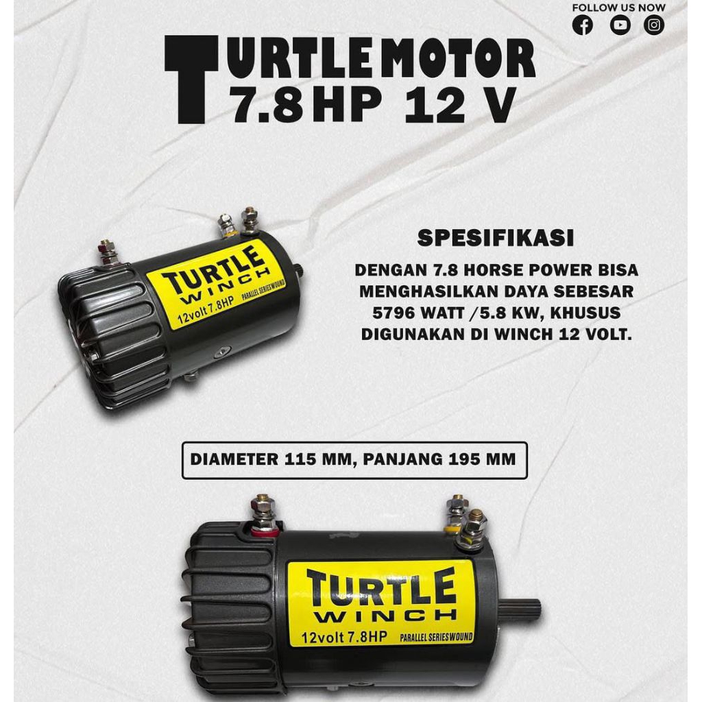 Jual MOTOR DINAMO WINCH TURTLE 12 VOLT | Shopee Indonesia