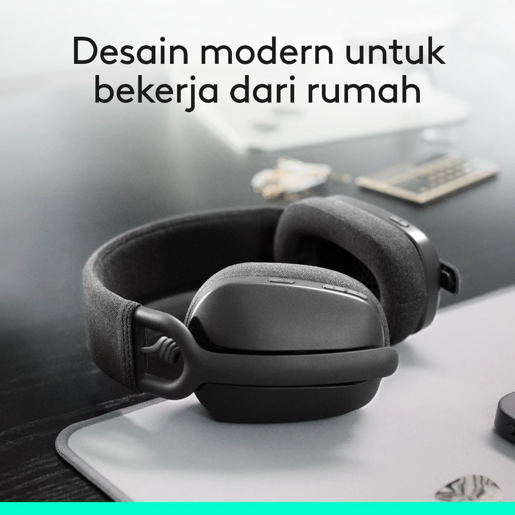 Logitech Zone Vibe 100 Wireless Headphone dengan Bluetooth Multipoint dan Mikrofon Noise-Cancelling
