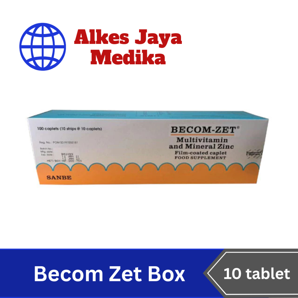 Jual Becom Zet Box Isi 100 Kaplet - Multivitamin Dan Zinc | Shopee ...