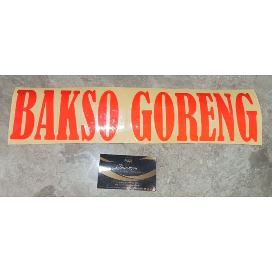 Jual Stiker / Sticker BAKSO GORENG Bisa Custom | Shopee Indonesia