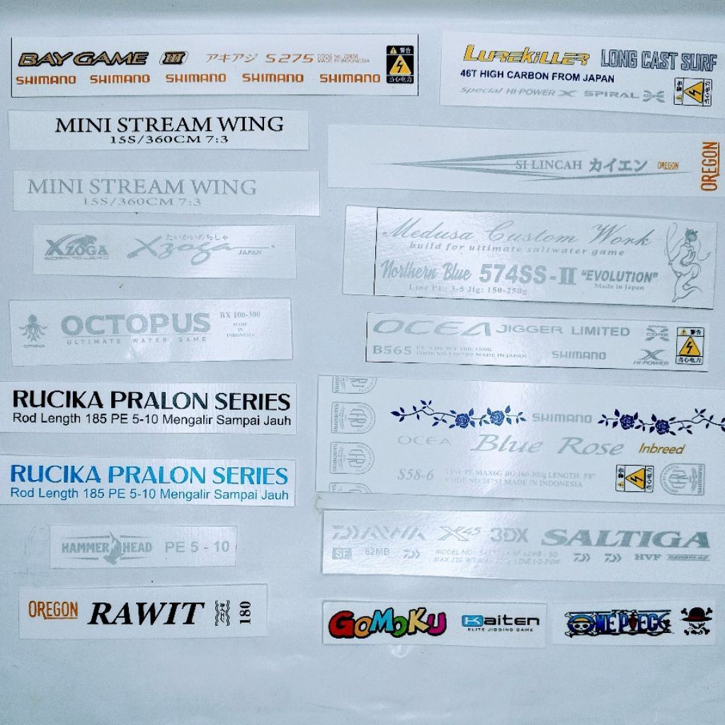 Jual STIKER JORAN // DECAL WATER SLIDE SHIMANO DAIWA Baca Descripsi ...