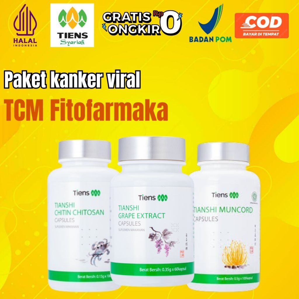 Obat Vitofarmaka Paket Obat Benjolan Kanker Payudara Chitosan Muncord NHCP Obat TCM Herbal Dari China Vitofarmaka Ampuh Halal Bpom