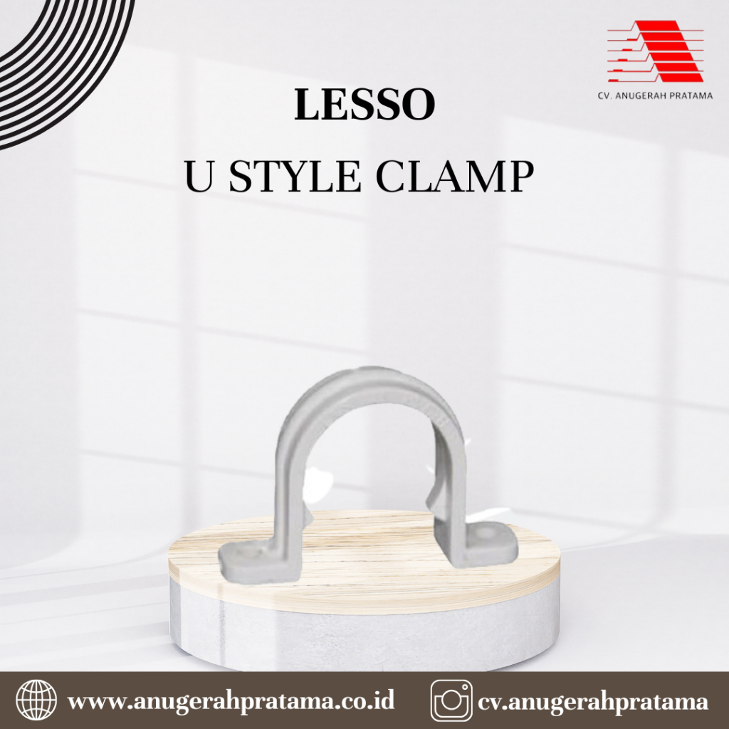 Jual LESSO U Style Clamp size 20mm dan 25mm White- 25pcs - 20mm ( 25pcs ...