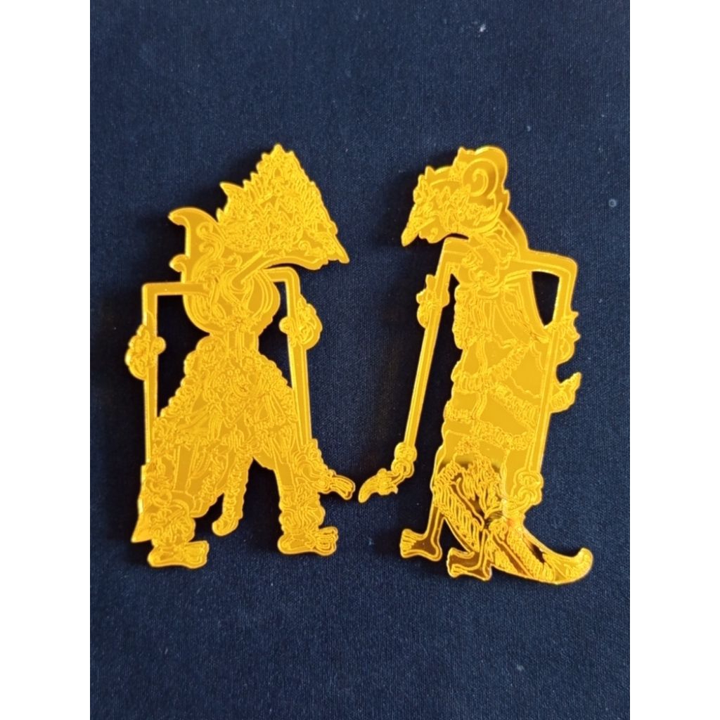 Jual Ukiran Wayang Rama & Shinta Motif Akrilik Mirror Gold Hiasan Mahar ...