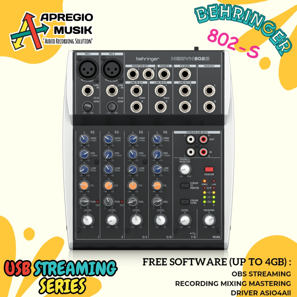 Jual Behringer xenyx Q802usb Q802 USB Q 802 USB mixer USB | Shopee ...