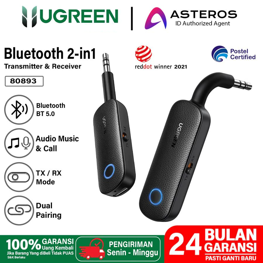 Jual UGREEN Wireless Bluetooth Transmitter Receiver TX RX Audio 2in1 BT ...