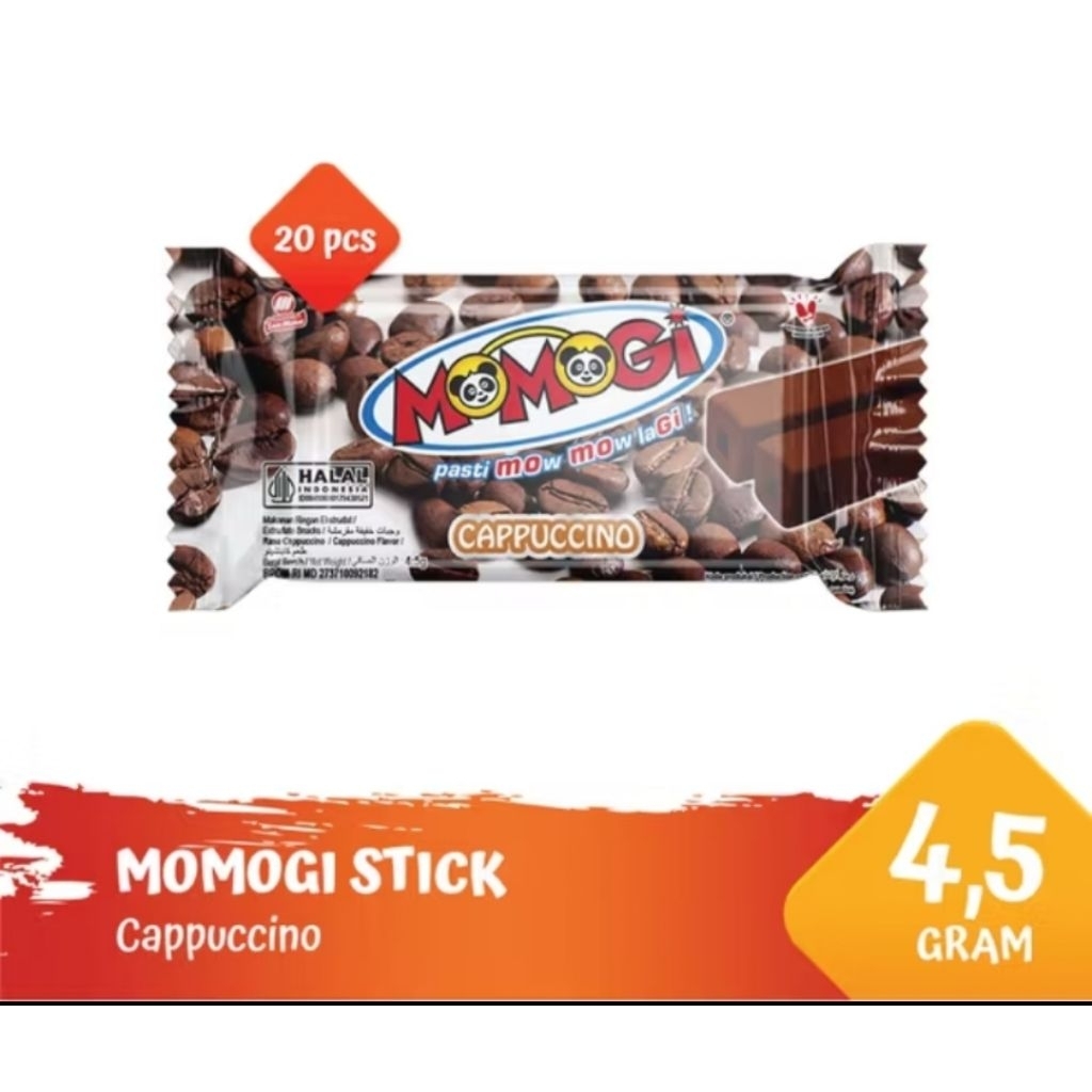 Jual Snack Momogi Rasa Cappuccino 1 pack isi 20pcs | Shopee Indonesia