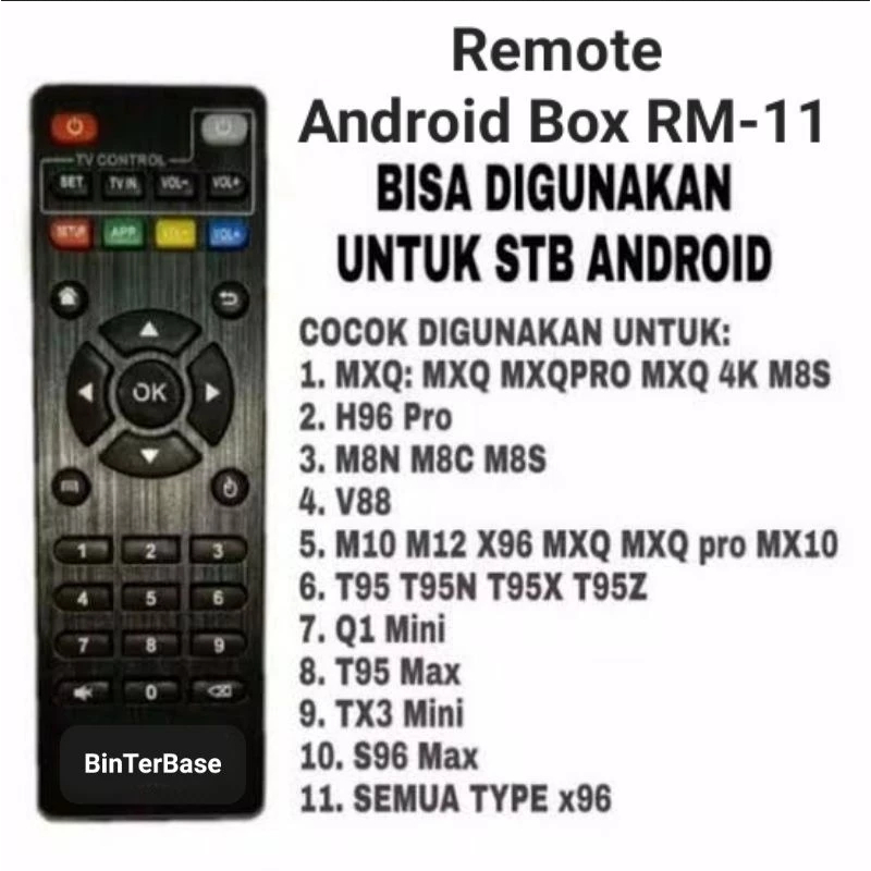 Jual Remote remot STB Android TV BOX Universal XQ MX10 H96 V88 T95 TX ...