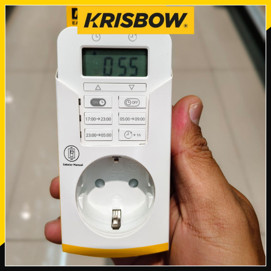 Jual Krisbow Stop Kontak Timer Dengan Preset Time - Putih | Shopee ...