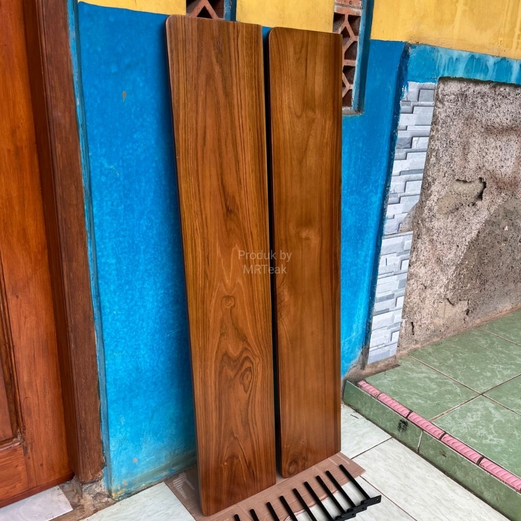 Jual Rak ambalan dinding Kayu Jati Solid floting shelf model bevel ...