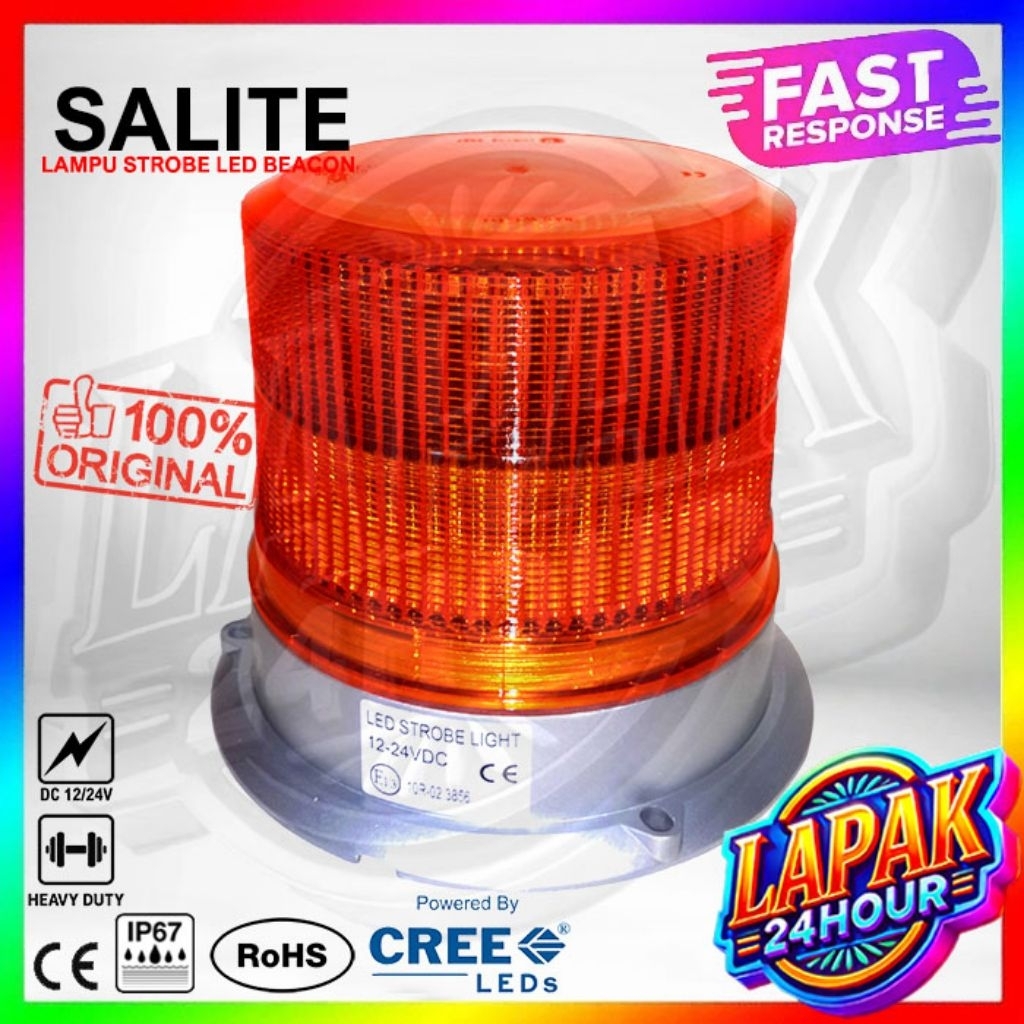 Jual SALITE Lampu Rotary LED 12/24V, Lampu Rotari Alat Berat, Pulse LED ...