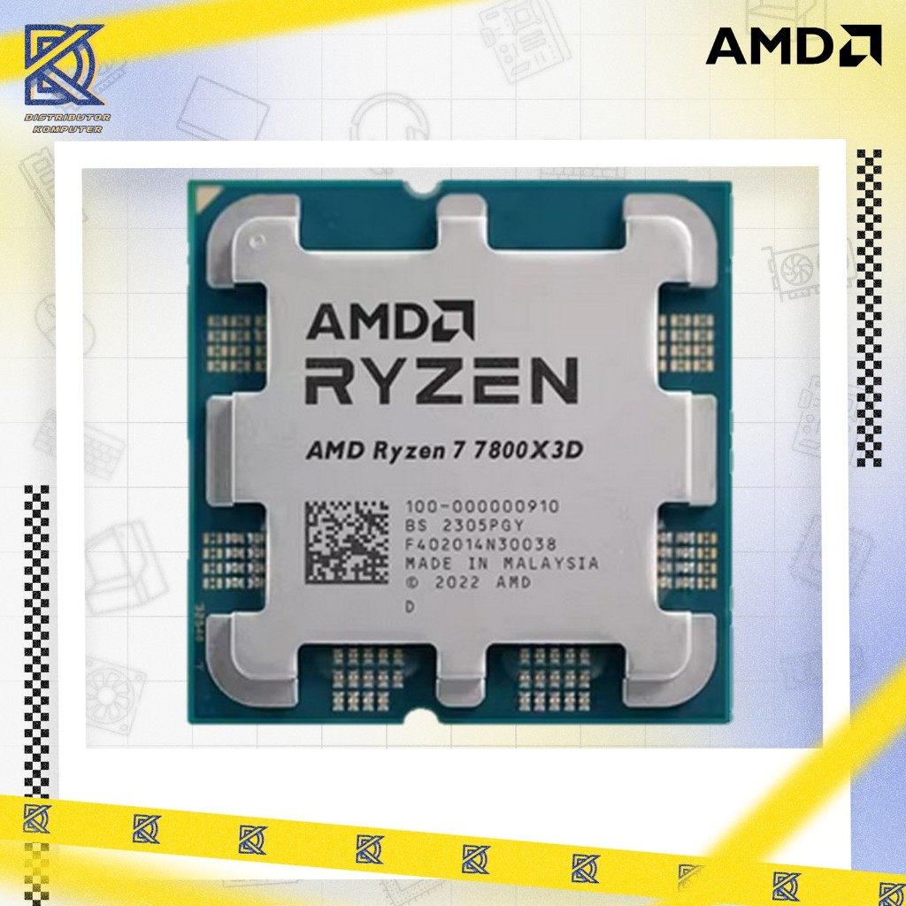 Jual AMD PROCESSOR RYZEN 7 7800X3D 4.2GHz Up To 5.0GHz Cache 96MB 120W ...