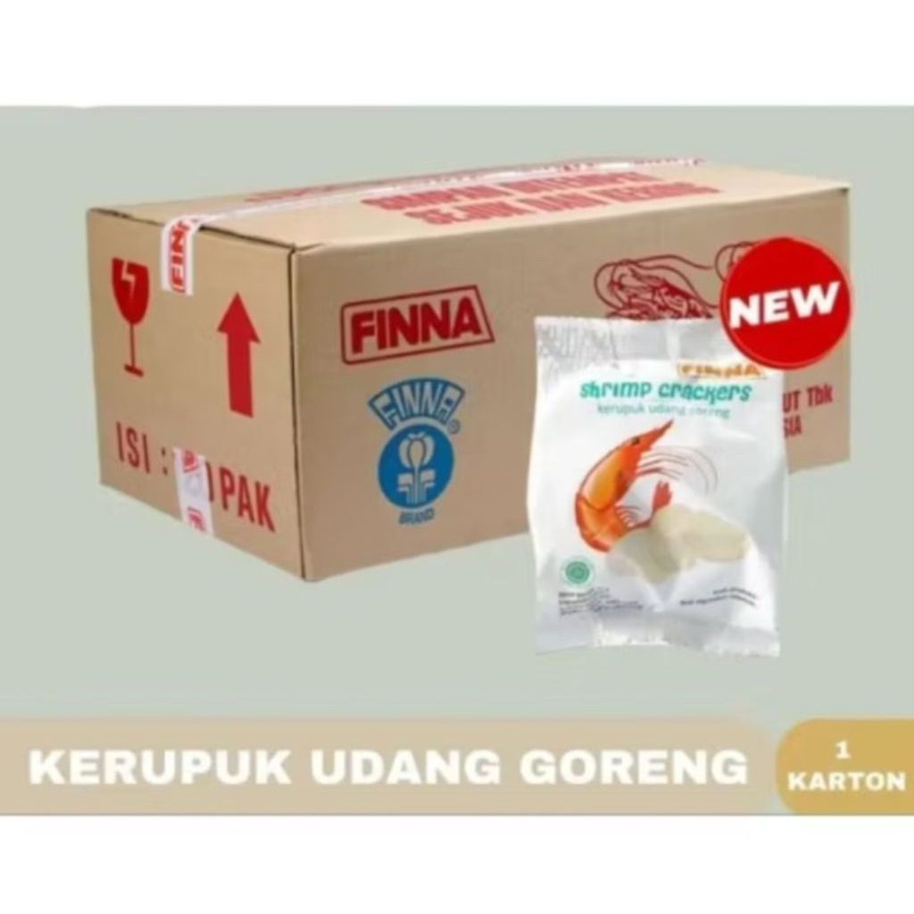Jual Kerupuk krupuk udang finna/ finna shrimp crackers 1 dus isi 120 ...