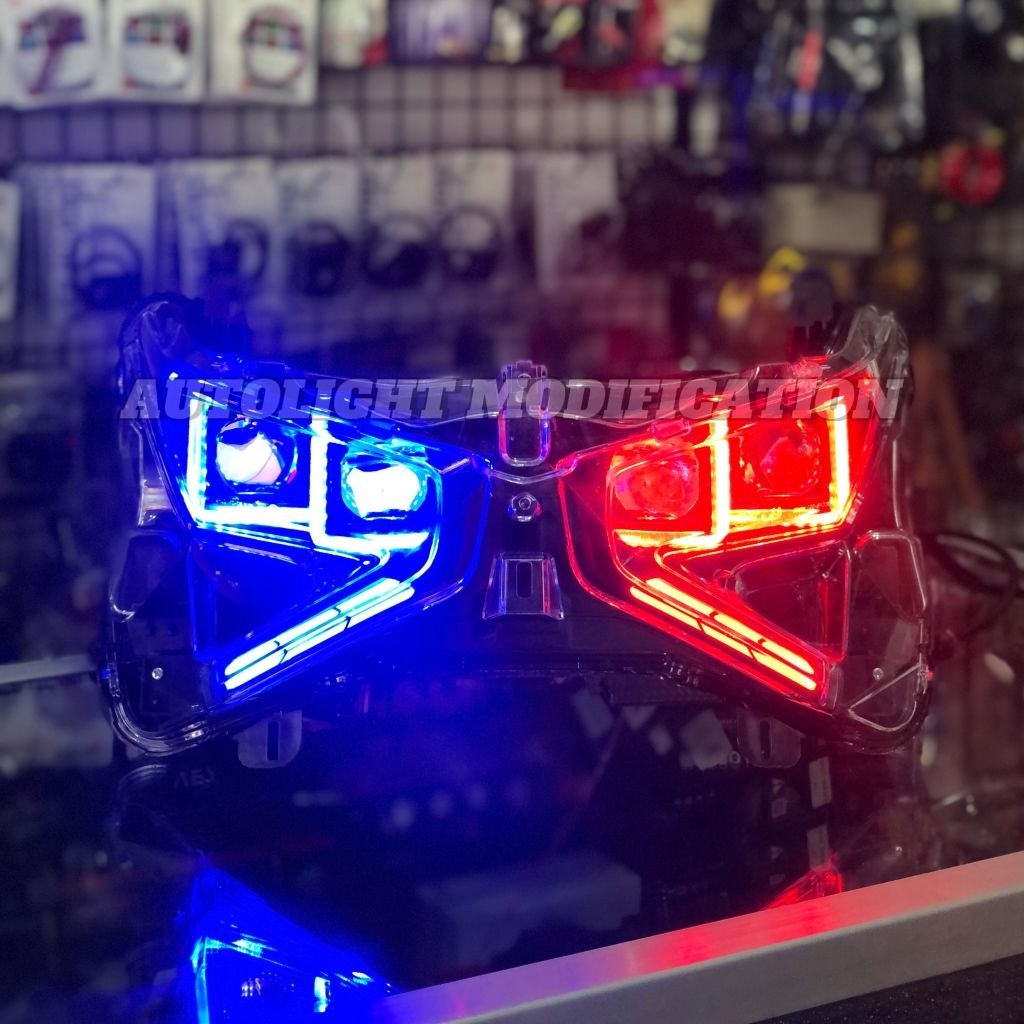 Jual BILED XMAX NEW CUSTOM 2 BILED MATRIX FULL RGB CONTROL HP | Shopee ...